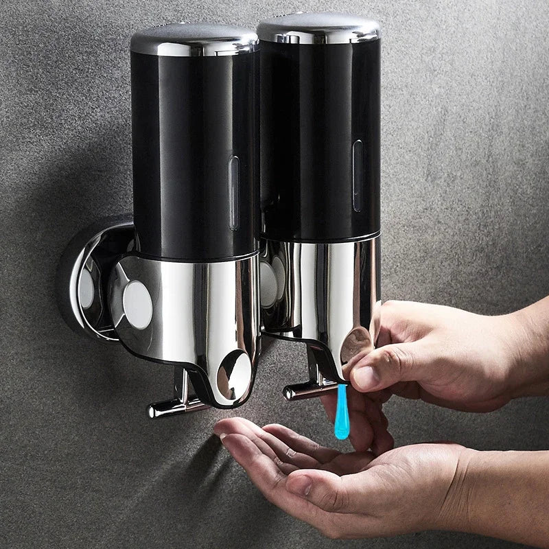 Soap Dispensers Shampoo Dispenser Hotel Bathroom Toilet Wall-mounted Shampoo Shower Gel Press Box Soap Pump Barrel Hand Liquid