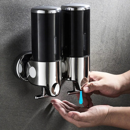Soap Dispensers Shampoo Dispenser Hotel Bathroom Toilet Wall-mounted Shampoo Shower Gel Press Box Soap Pump Barrel Hand Liquid