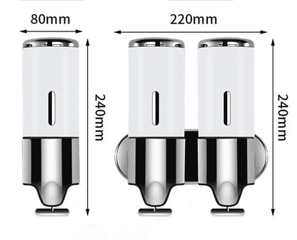 Soap Dispensers Shampoo Dispenser Hotel Bathroom Toilet Wall-mounted Shampoo Shower Gel Press Box Soap Pump Barrel Hand Liquid