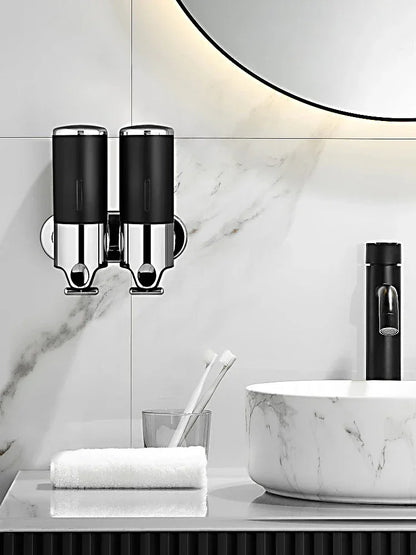 Soap Dispensers Shampoo Dispenser Hotel Bathroom Toilet Wall-mounted Shampoo Shower Gel Press Box Soap Pump Barrel Hand Liquid