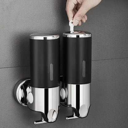 Soap Dispensers Shampoo Dispenser Hotel Bathroom Toilet Wall-mounted Shampoo Shower Gel Press Box Soap Pump Barrel Hand Liquid