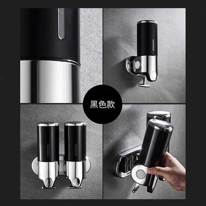 Soap Dispensers Shampoo Dispenser Hotel Bathroom Toilet Wall-mounted Shampoo Shower Gel Press Box Soap Pump Barrel Hand Liquid
