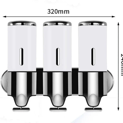 Soap Dispensers Shampoo Dispenser Hotel Bathroom Toilet Wall-mounted Shampoo Shower Gel Press Box Soap Pump Barrel Hand Liquid